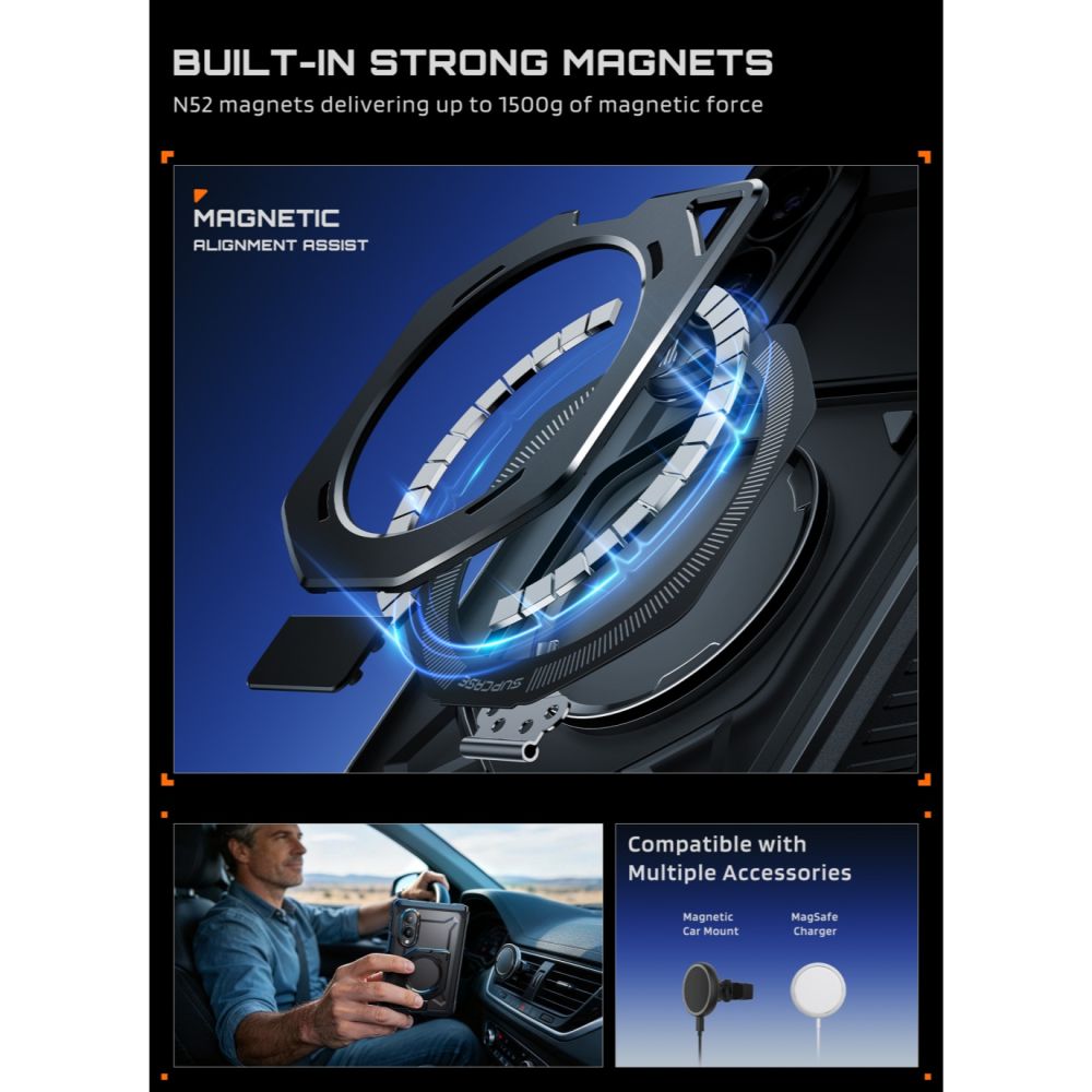 Supcase Samsung Galaxy Z Fold 8 Skal UB Grip MagSafe Svart