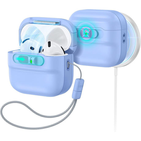 ESR AirPods 4/5 Skal Pulse FlickLock HaloLock Blå