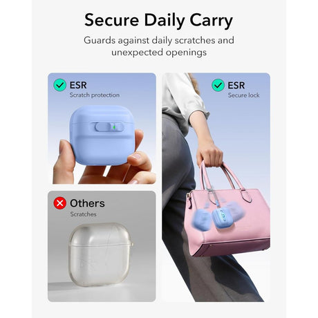 ESR AirPods 4/5 Skal Pulse FlickLock HaloLock Blå