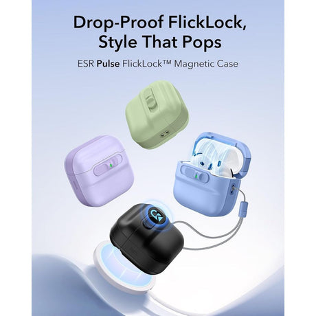 ESR AirPods 4/5 Skal Pulse FlickLock HaloLock Blå