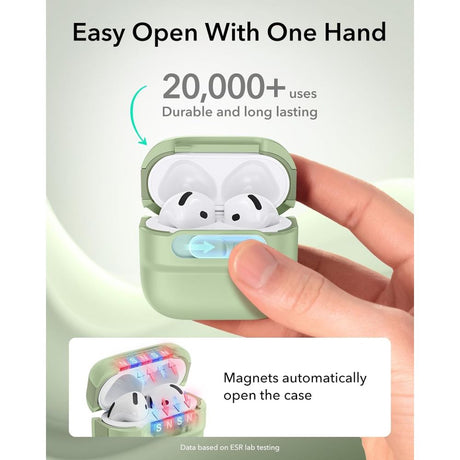 ESR AirPods 4/5 Skal Pulse FlickLock HaloLock Grön