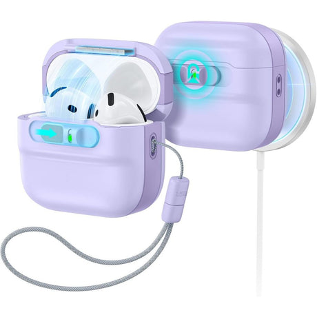 ESR AirPods 4/5 Skal Pulse FlickLock HaloLock Lila