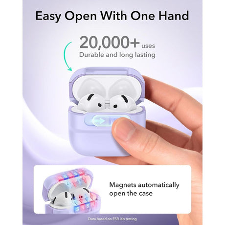 ESR AirPods 4/5 Skal Pulse FlickLock HaloLock Lila