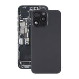 iPhone 15 Pro Max Baksida Glas med Magnet och Kameralins - Svart Titan