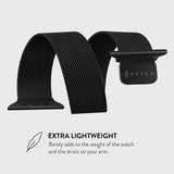 Burga Apple Watch 44/45/46mm/Ultra 49mm Armband Metal Mesh Svart