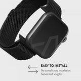 Burga Apple Watch 44/45/46mm/Ultra 49mm Armband Metal Mesh Svart