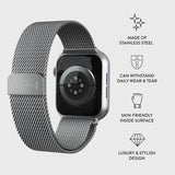 Burga Apple Watch 38/40/41/42mm Armband Metal Mesh Silver