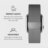 Burga Apple Watch 38/40/41/42mm Armband Metal Mesh Silver
