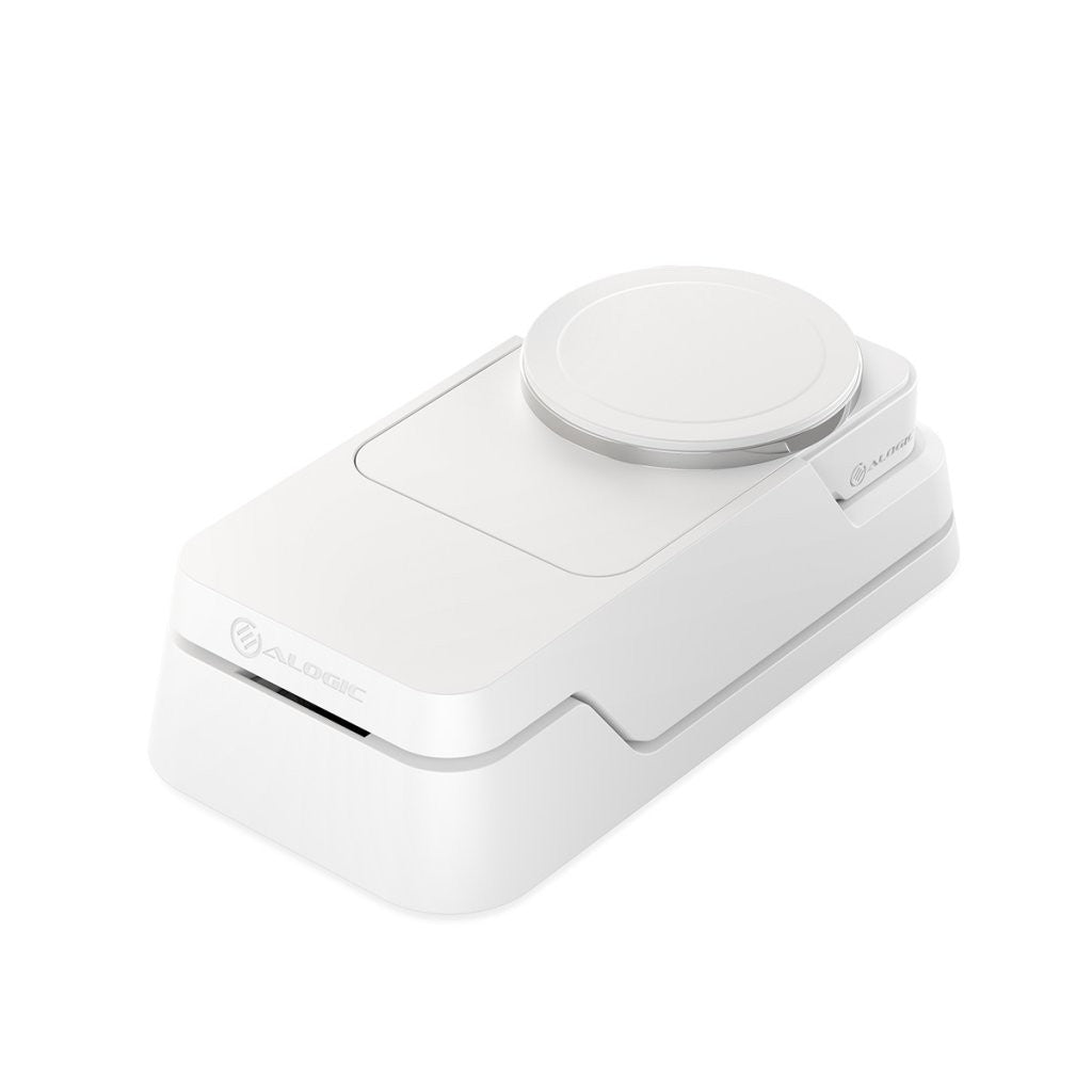 Alogic Matrix Ultimate 3-in-1 Trådlös Laddare med Powerbank MagSafe Vit