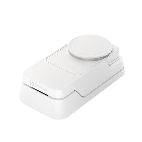 Alogic Matrix Ultimate 3-in-1 Trådlös Laddare med Powerbank MagSafe Vit