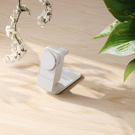 Alogic Matrix Ultimate 3-in-1 Trådlös Laddare med Powerbank MagSafe Vit