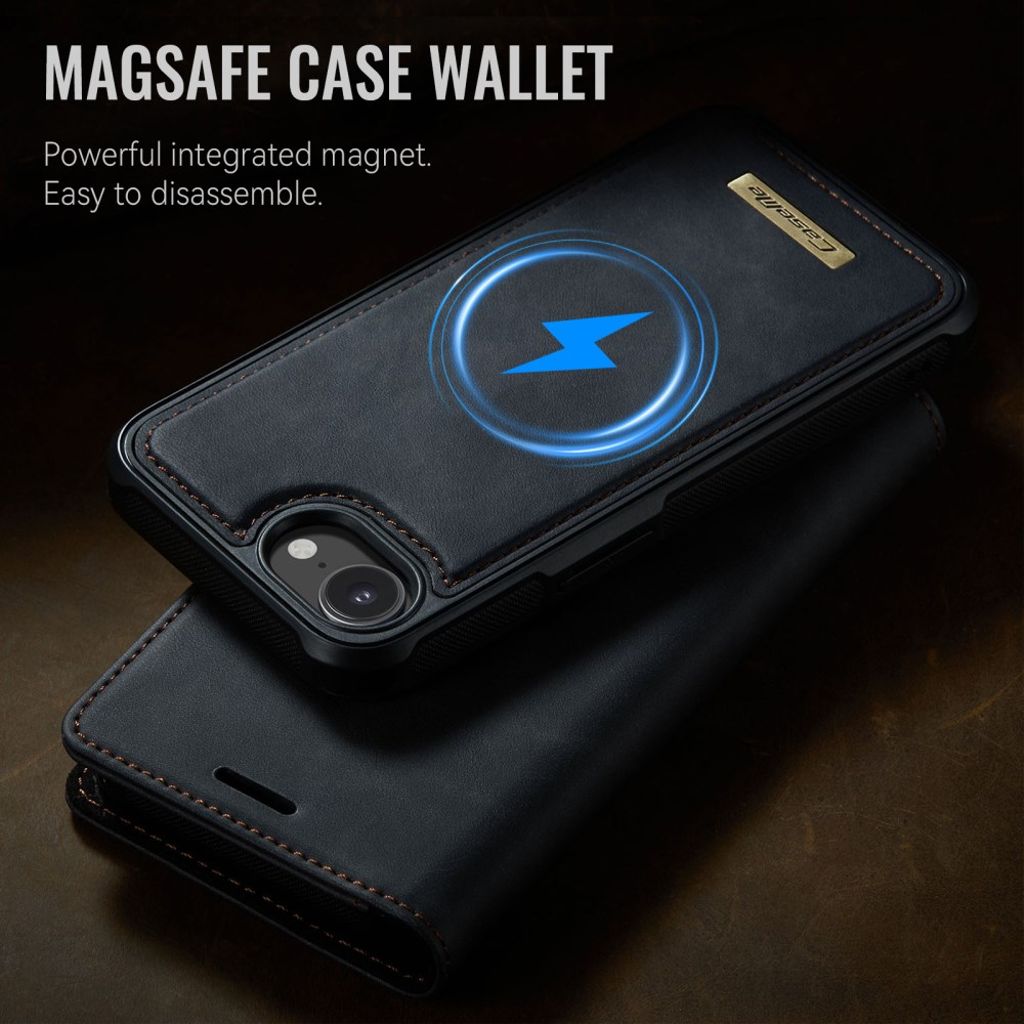 CaseMe iPhone 16e/iPhone 17e Fodral C49 Series Svart