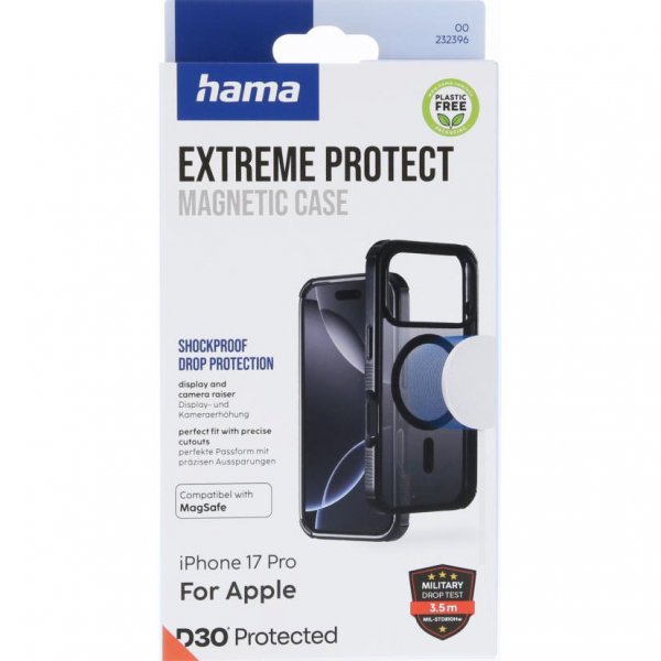 Hama iPhone 17 Pro Skal Extreme Protect MagSafe Svart