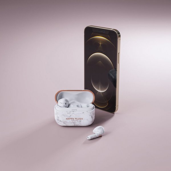 Happy Plugs Hope TWS Vit Marmor