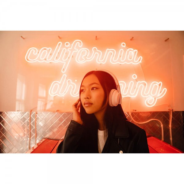 Happy Plugs Play Youth Headphones Rosa Guld