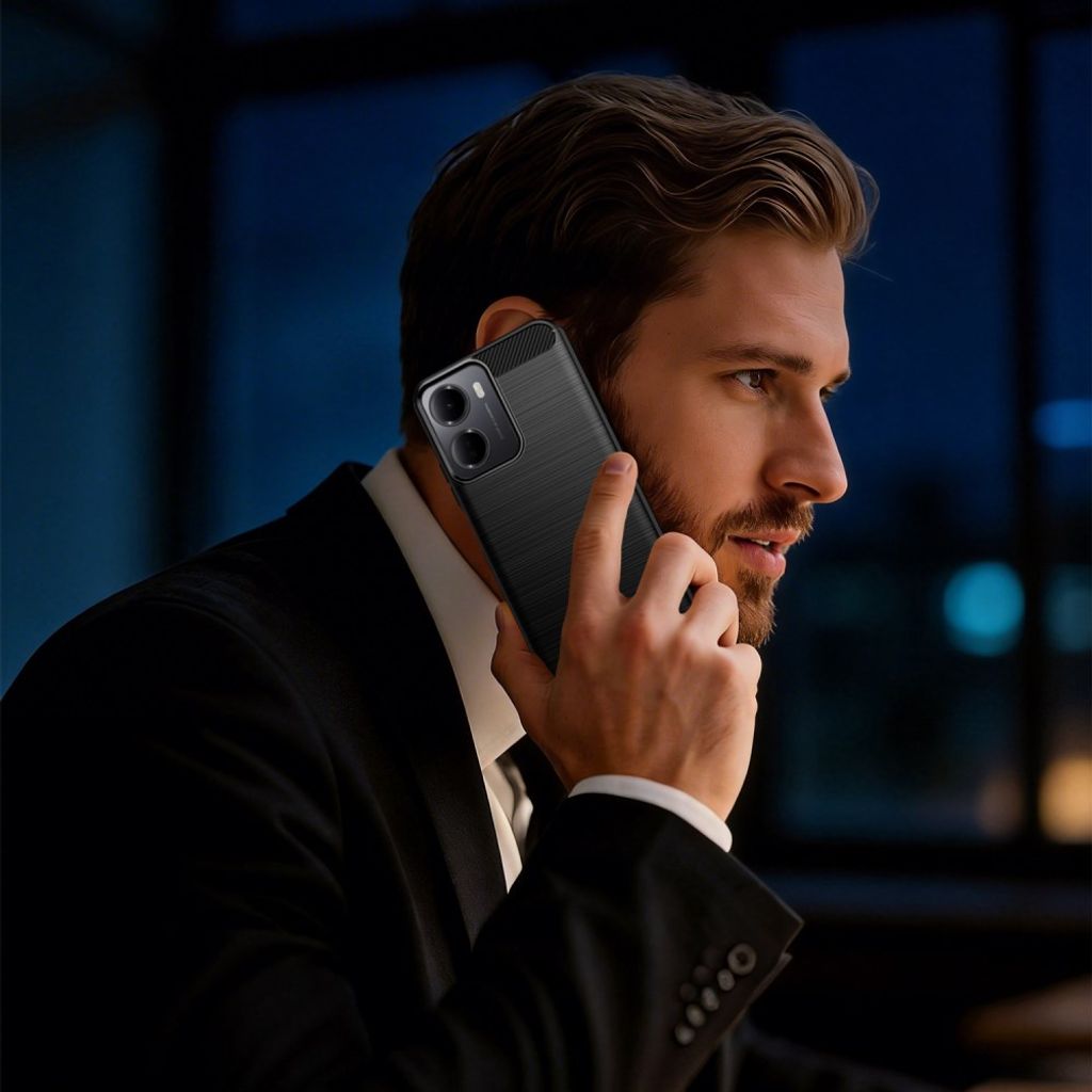 Xiaomi Redmi A7 Pro Skal Borstad Kolfibertextur Svart