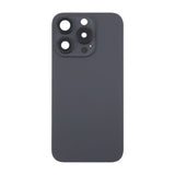 iPhone 16 Pro Max Baksida Glas med Magnet och Kameralins - Svart Titan