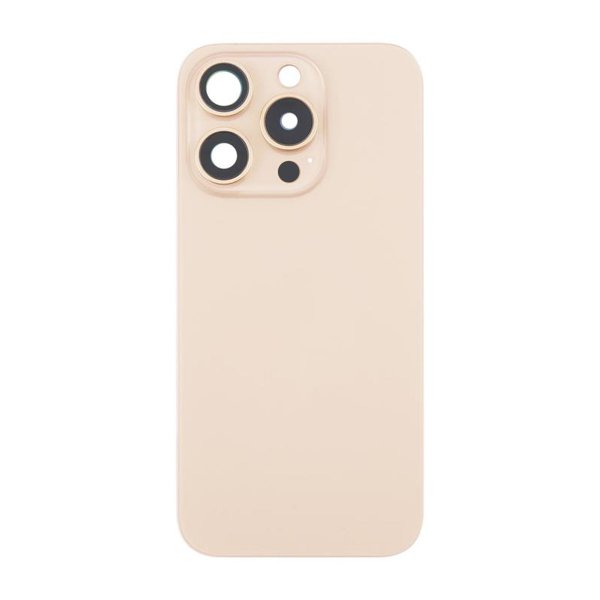 iPhone 16 Pro Baksida Glas med Magnet och Kameralins - Sandfärgad Titan