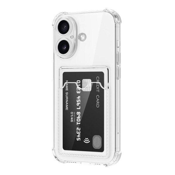 iPhone 17 Skal Korthållare Transparent