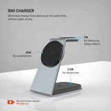 Fixed Trådlös Laddare för Samsung MagPowerstation Alu 25W Qi 2.2