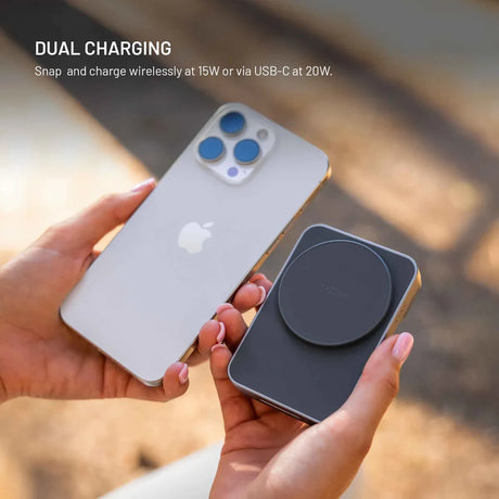 Fixed MagZen 5 Stand Powerbank med Apple Watch-laddning 5000 mAh Qi2 20W