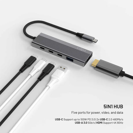 Fixed USB-hub Hub Core 5in1 4K/60Hz 100W