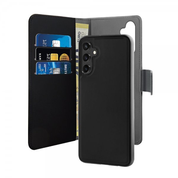 Puro Samsung Galaxy A25 Fodral Wallet Detachable 2 in 1 Svart