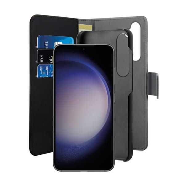 Puro Samsung Galaxy S24 Fodral Wallet Detachable 2 in 1 Svart