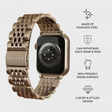 Burga Apple Watch 44/45/46mm/Ultra 49mm Armband Metal Guld