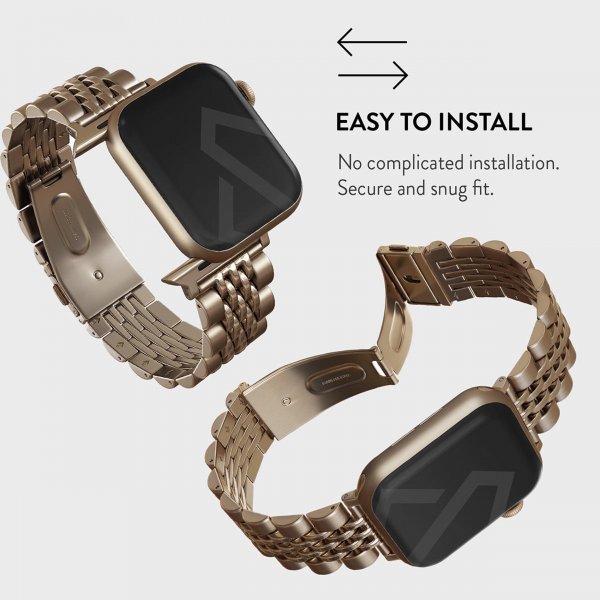 Burga Apple Watch 44/45/46mm/Ultra 49mm Armband Metal Guld