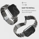 Burga Apple Watch 44/45/46mm/Ultra 49mm Armband Metal Silver