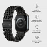 Burga Apple Watch 44/45/46mm/Ultra 49mm Armband Metal Svart