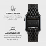 Burga Apple Watch 38/40/41/42mm Armband Metal Svart