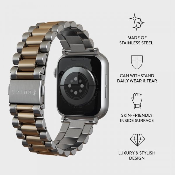 Burga Apple Watch 38/40/41/42mm Armband Metal Silver Guld
