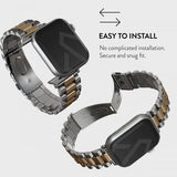 Burga Apple Watch 44/45/46mm/Ultra 49mm Armband Metal Silver Guld