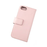 Rvelon iPhone 7/8/SE Fodral Äkta läder Kortfack Rosa