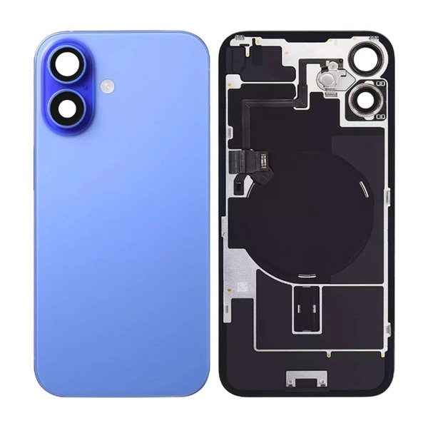 iPhone 16 Plus Baksida Glas med smådelar - Gul