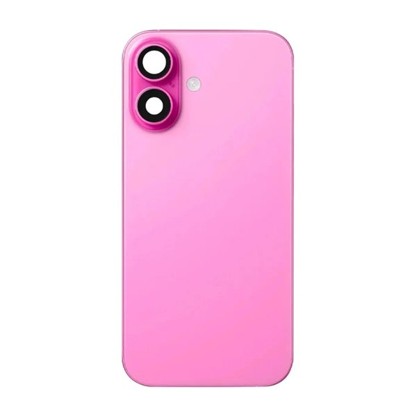 iPhone 16 Plus Baksida Glas med smådelar - Rosa