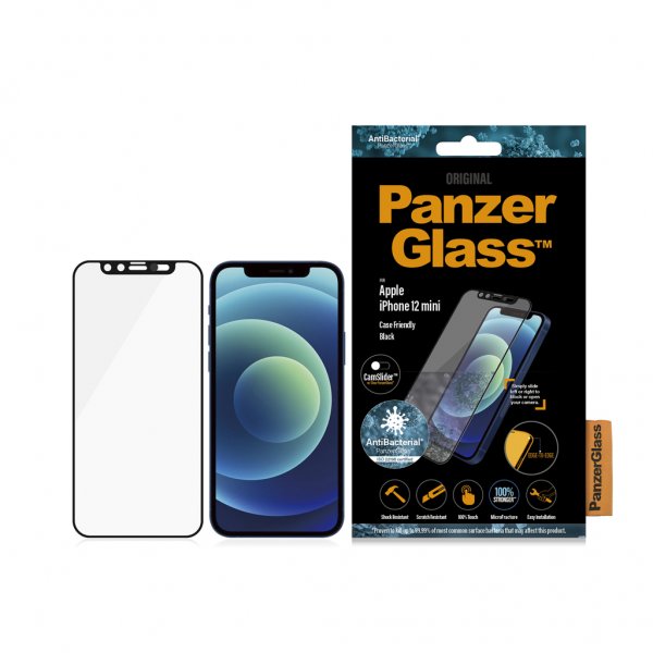 PanzerGlass iPhone 12 Mini Skärmskydd Edge-to-Edge Camslider