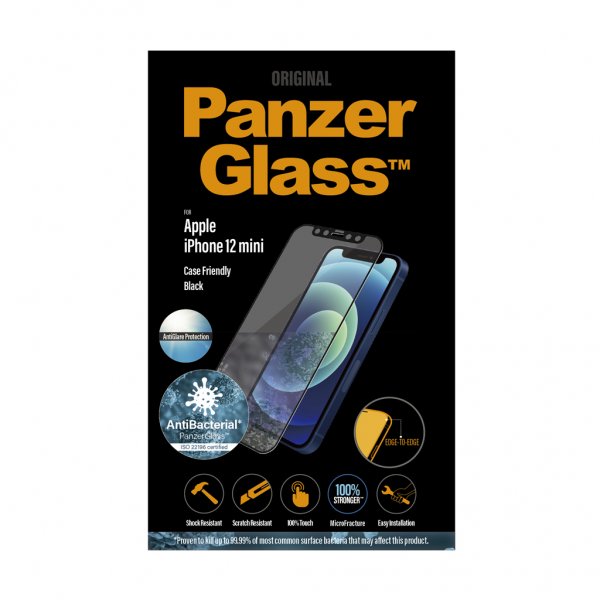 PanzerGlass iPhone 12 Mini Skärmskydd Edge-to-Edge Anti-Glare