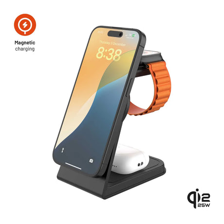 Fixed Trådlös Laddare MagPowerstation Alu Qi2.2 25W