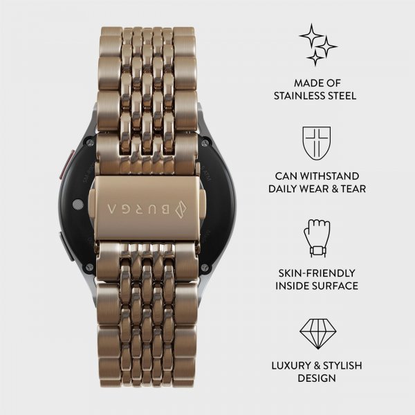 Burga Samsung Galaxy Watch 22mm Armband Metal Guld