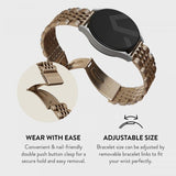 Burga Samsung Galaxy Watch 20mm Armband Metal Guld