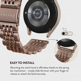 Burga Samsung Galaxy Watch 20mm Armband Metal Roseguld
