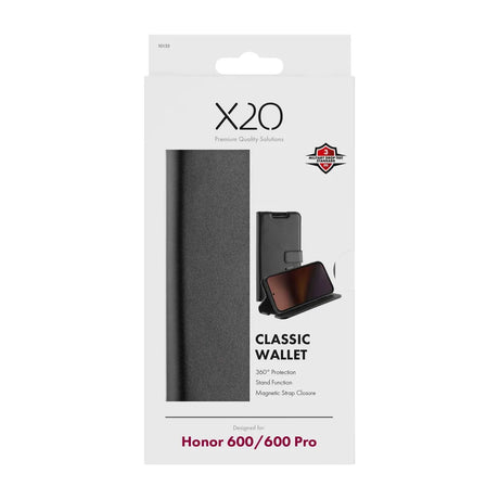 X2O Honor 600 Fodral Classic Wallet Svart