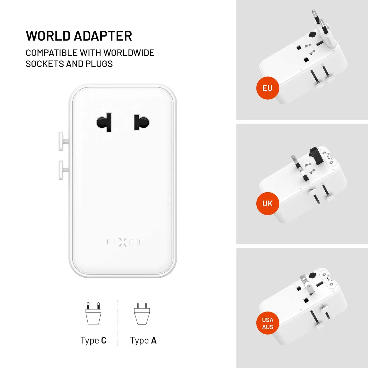 Fixed Reseladdare Voyager 45W EU/UK/USA