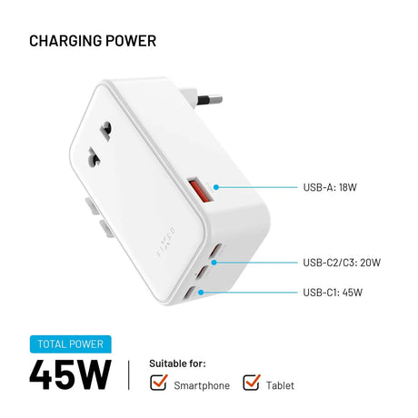 Fixed Reseladdare Voyager 45W EU/UK/USA