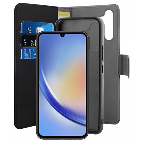 Puro Samsung Galaxy A34 5G Fodral Wallet Detachable 2 in 1 Svart