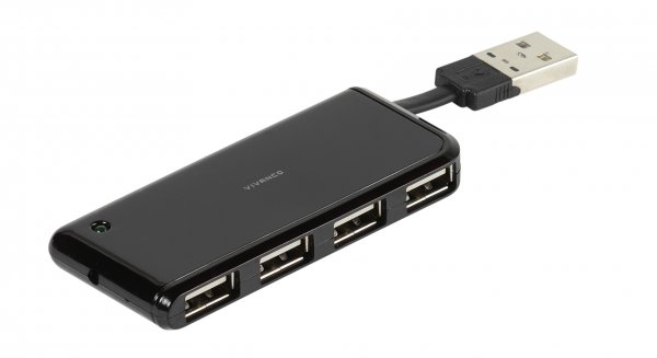 Vivanco USB-Hub 4x USB 2.0 Svart