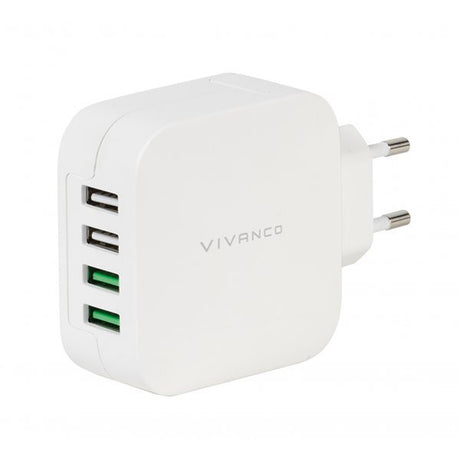 Vivanco Laddare 4xUSB-A 4.8A (2.4A/1A) 24W Vit